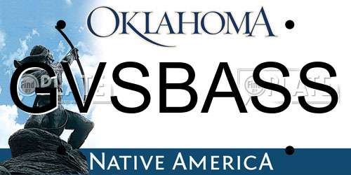 GVSBASS Oklahoma License Plate