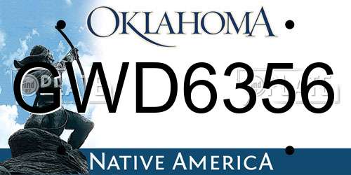 GWD6356 Oklahoma License Plate