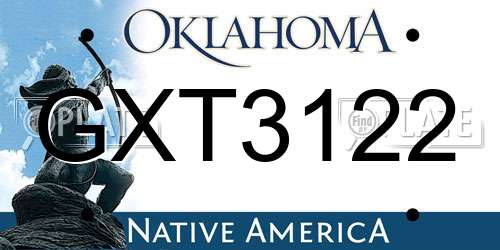 GXT3122 Oklahoma License Plate
