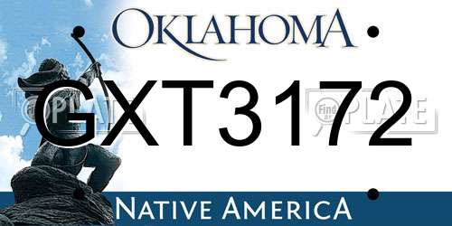 GXT3172 Oklahoma License Plate
