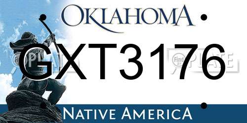GXT3176 Oklahoma License Plate