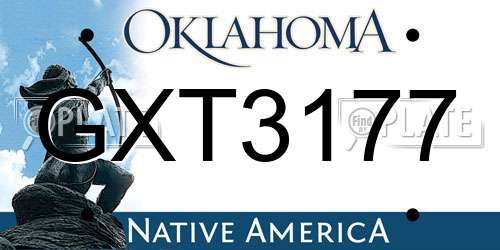 GXT3177 Oklahoma License Plate