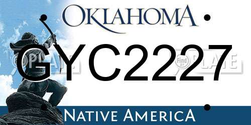 GYC2227 Oklahoma License Plate