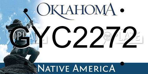 GYC2272 Oklahoma License Plate