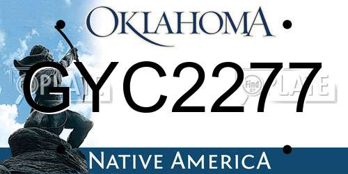 GYC2277 Oklahoma License Plate