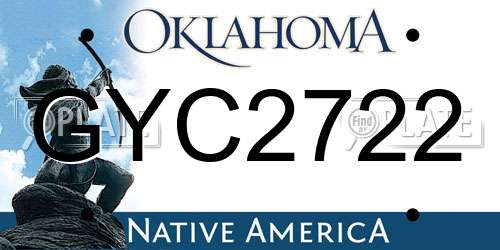 GYC2722 Oklahoma License Plate