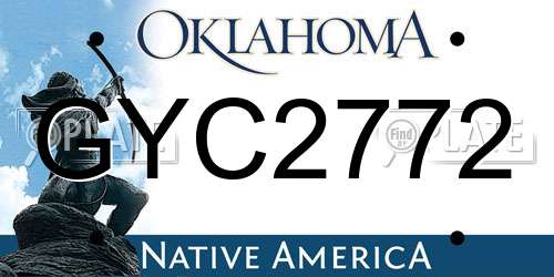 GYC2772 Oklahoma License Plate