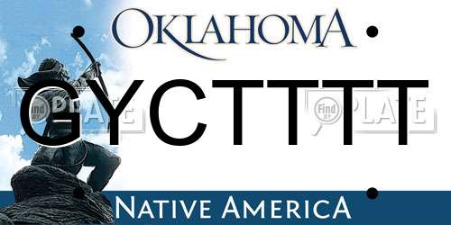 GYCTTTT Oklahoma License Plate