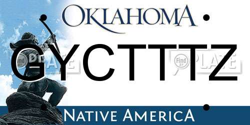 GYCTTTZ Oklahoma License Plate