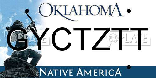 GYCTZTT Oklahoma License Plate