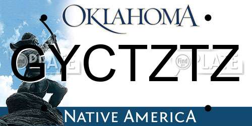 GYCTZTZ Oklahoma License Plate