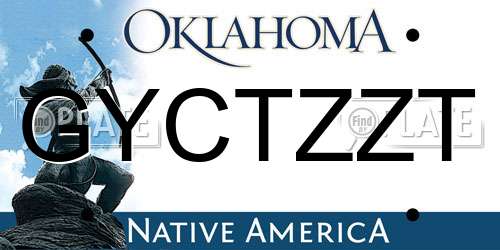 GYCTZZT Oklahoma License Plate