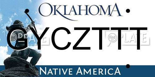 GYCZTTT Oklahoma License Plate