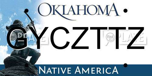 GYCZTTZ Oklahoma License Plate