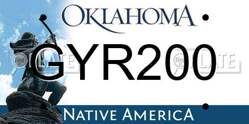 GYR200 Oklahoma License Plate