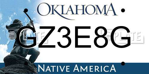 GZ3E8G Oklahoma License Plate