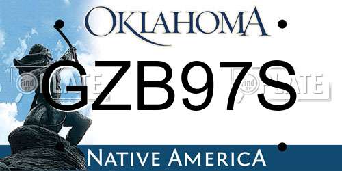 GZB97S Oklahoma License Plate