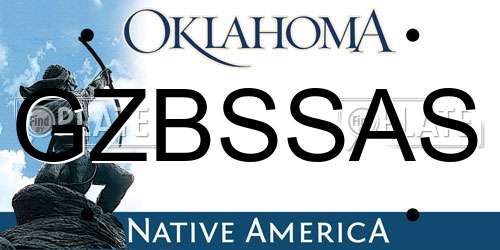 GZBSSAS Oklahoma License Plate