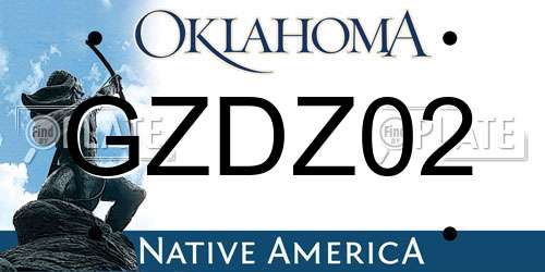 GZDZ02 Oklahoma License Plate