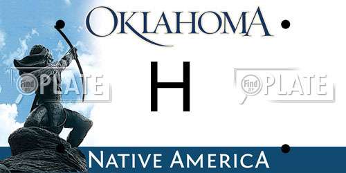 H Oklahoma License Plate