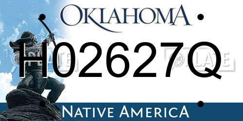 H02627Q Oklahoma License Plate