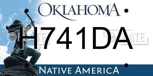 H741DA Oklahoma License Plate