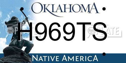 H969TS Oklahoma License Plate