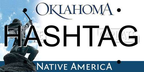 HASHTAG Oklahoma License Plate