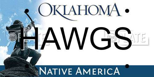 HAWGS Oklahoma License Plate