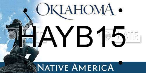 HAYB15 Oklahoma License Plate