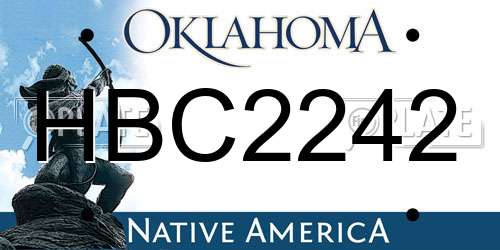 HBC2242 Oklahoma License Plate