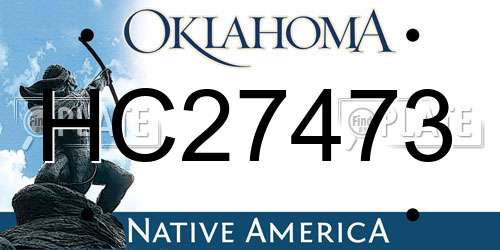 HC27473 Oklahoma License Plate