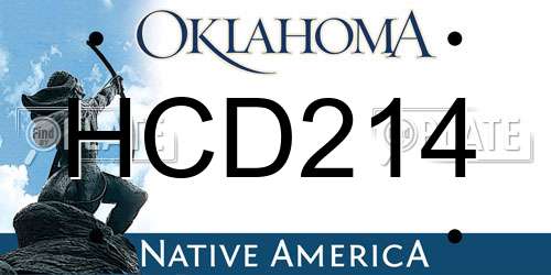 HCD214 Oklahoma License Plate