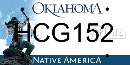 HCG152 Oklahoma License Plate