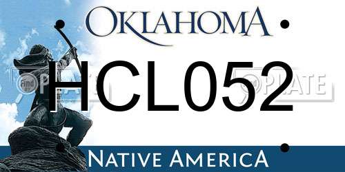 HCL052 Oklahoma License Plate