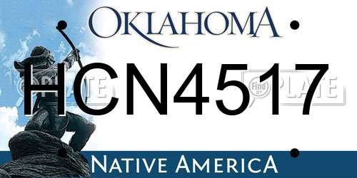 HCN4517 Oklahoma License Plate