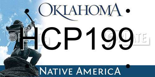HCP199 Oklahoma License Plate