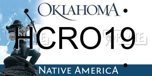HCRO19 Oklahoma License Plate