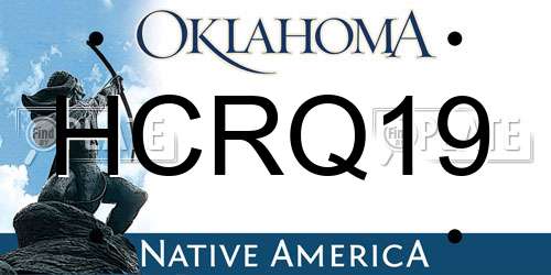 HCRQ19 Oklahoma License Plate
