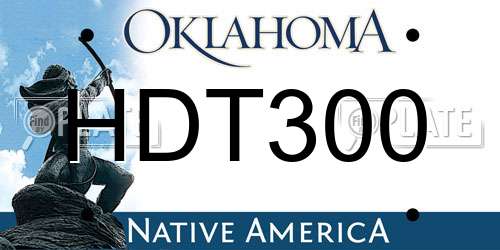 HDT300 Oklahoma License Plate