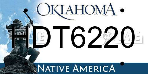 HDT6220 Oklahoma License Plate