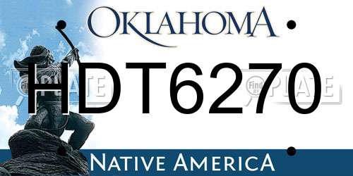 HDT6270 Oklahoma License Plate