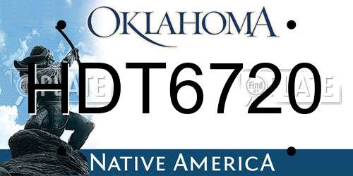 HDT6720 Oklahoma License Plate
