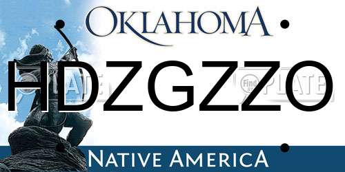 HDZGZZO Oklahoma License Plate