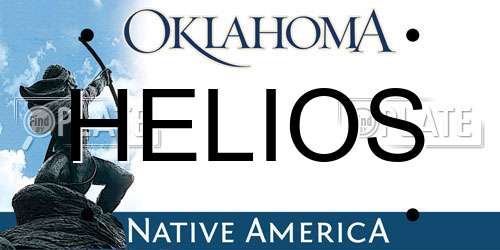 HELIOS Oklahoma License Plate