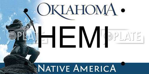 HEMI Oklahoma License Plate