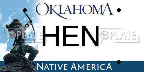 HEN Oklahoma License Plate