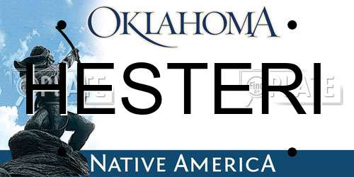 HESTERI Oklahoma License Plate
