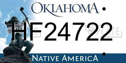 HF24722 Oklahoma License Plate