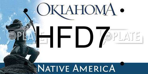HFD7 Oklahoma License Plate